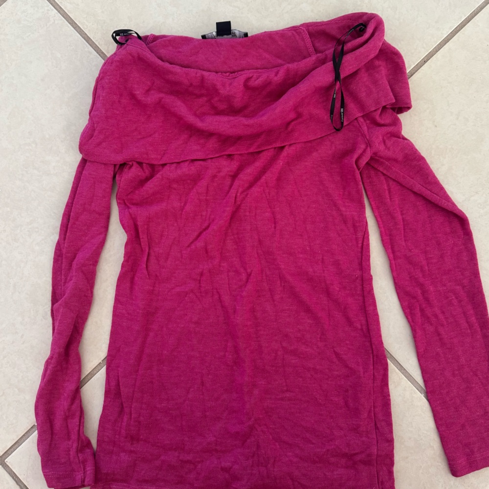 Cozy Pink Sweater off the shoulder